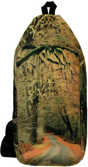 Crossbody Bags for Women,Crossbody Bag Men,Small Sling Bag,Scenic Road in Forest,Crossbody Purse