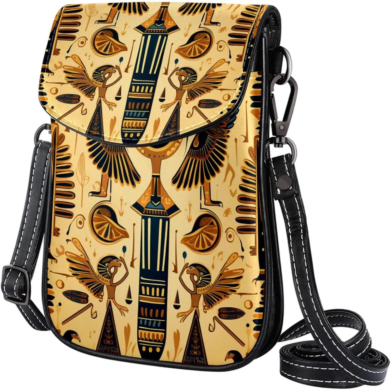 Crossbody Bags for Women,Crossbody Bag Men,Small Sling Bag,Vintage Aged Egyptian Ethnicity,Crossbody Purse