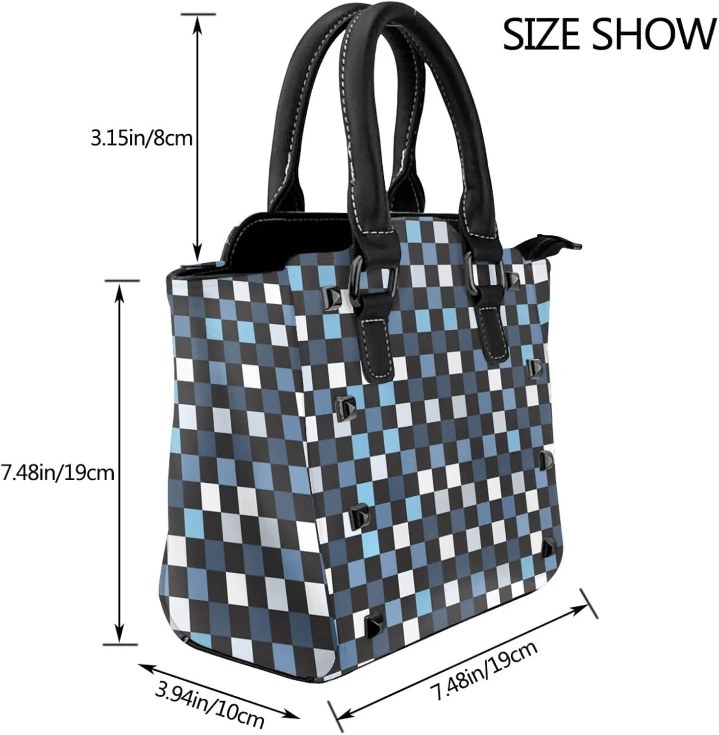 Crossbody Tote Bags for Women Faux Leather Rivet Bag Rivet Shoulder Bag Work Bag