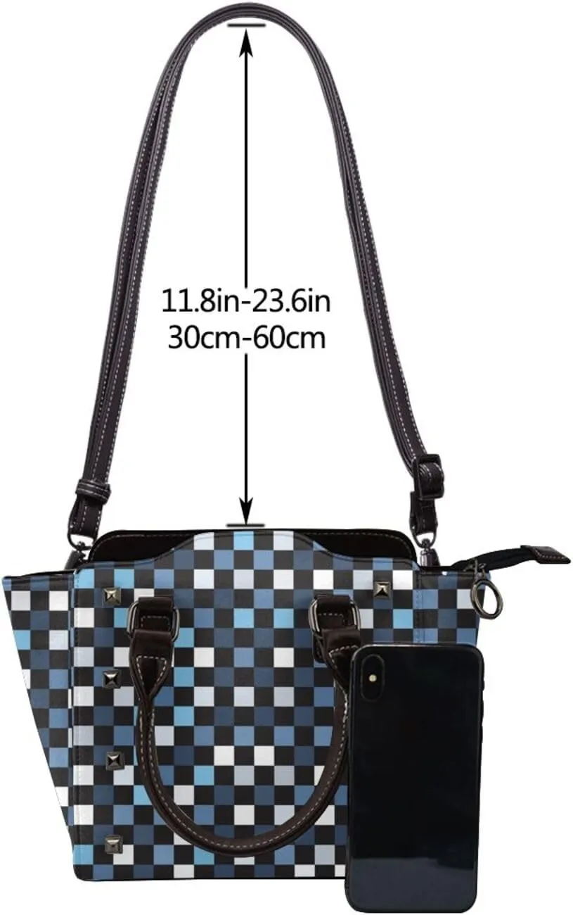 Crossbody Tote Bags for Women Faux Leather Rivet Bag Rivet Shoulder Bag Work Bag