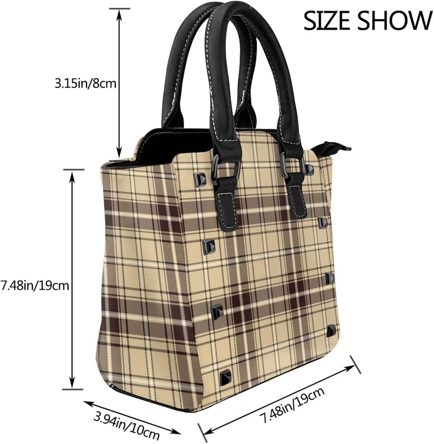Crossbody Tote Bags for Women Faux Leather Rivet Bag Rivet Shoulder Bag Work Bag