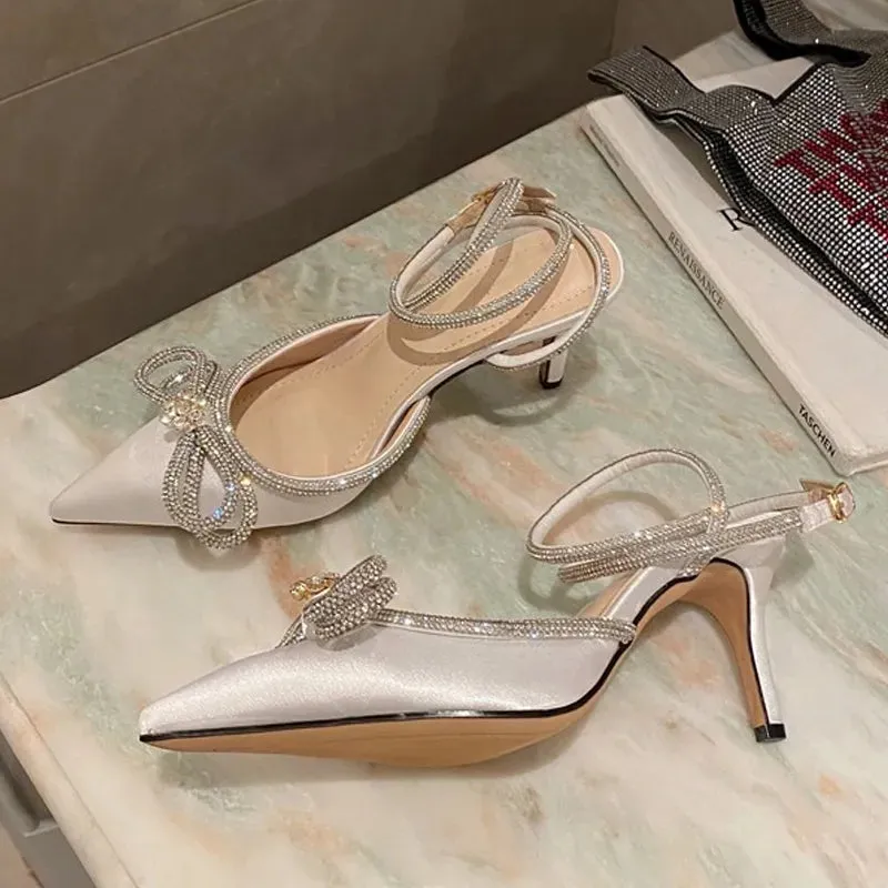 Crystal Bowknot heels