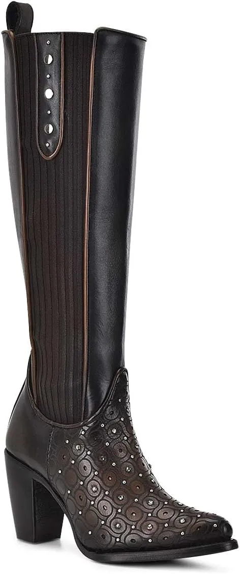 Cuadra Women's Tall Boot with Bovine Leather and Laser Engraving 3F0BRS