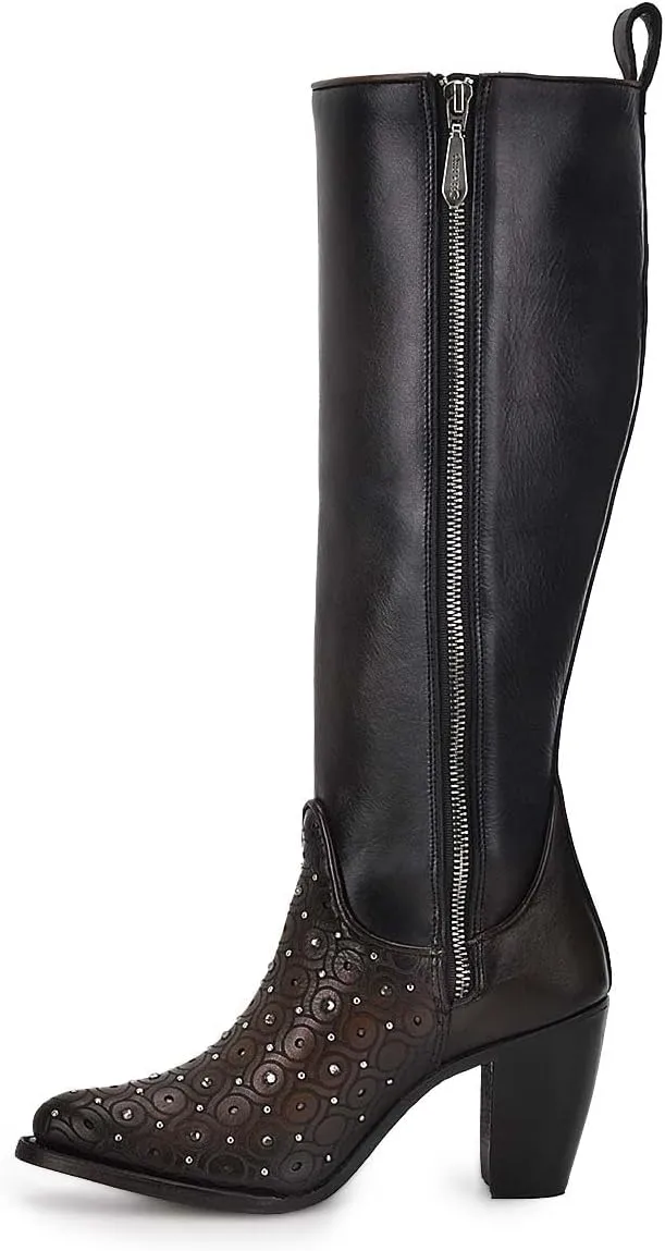 Cuadra Women's Tall Boot with Bovine Leather and Laser Engraving 3F0BRS