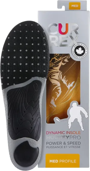 CURREX HockeyPro Insoles for Hockey Skates & Ice Skating – 3D Dynamic Arch Support to Improve Stability, Anti-Slip Heel for Optimized Movement – for Men & Women – Medium Arch, XL