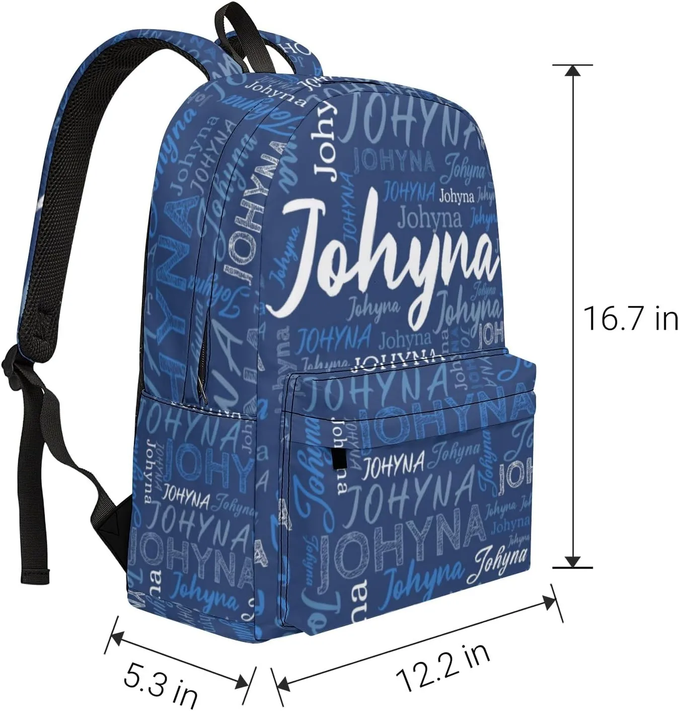 Custom Backpack with Name Personalized Name School Backpack, Customized Bookbag for Boys Girls Kids School Travel Work (Color11)