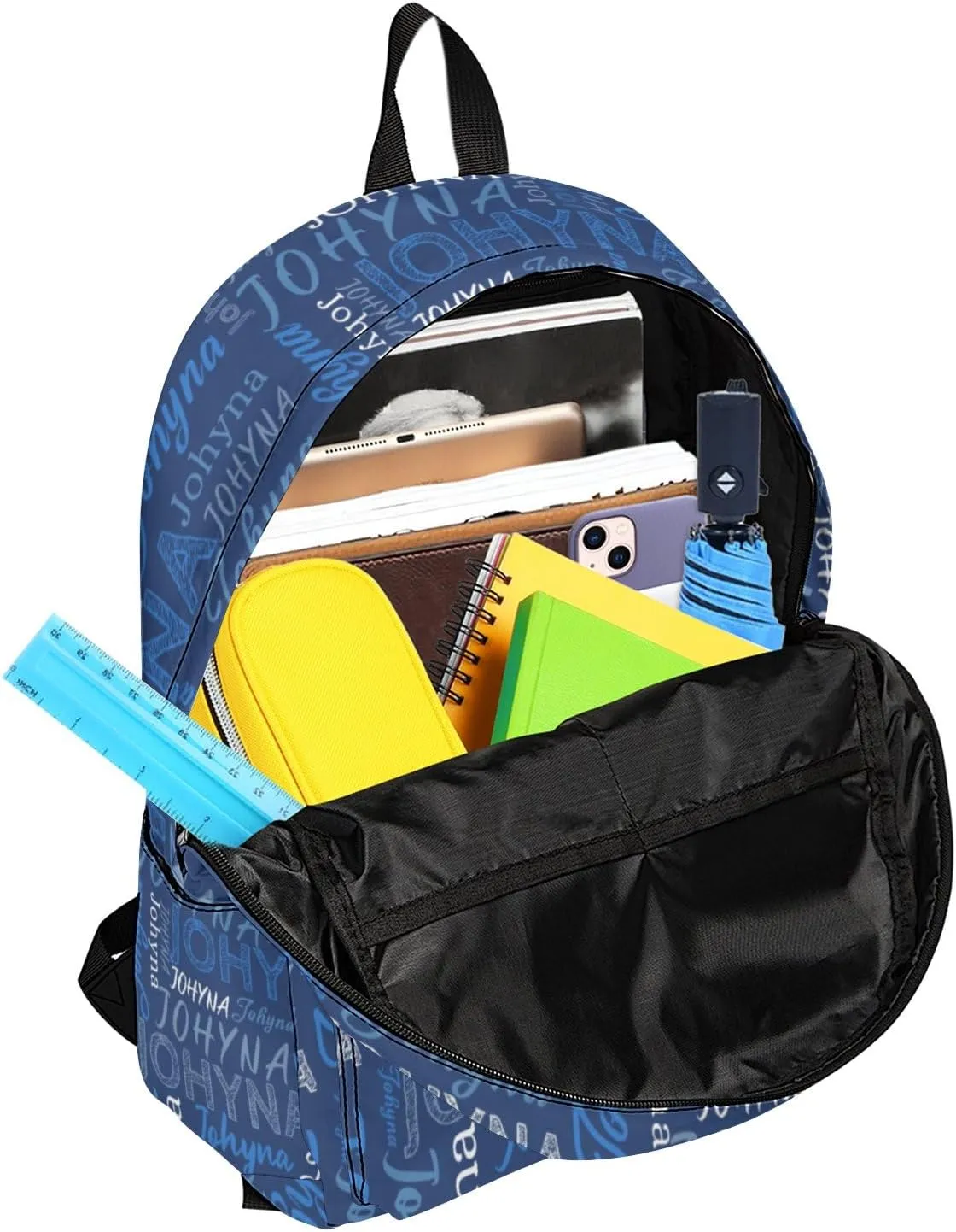Custom Backpack with Name Personalized Name School Backpack, Customized Bookbag for Boys Girls Kids School Travel Work (Color11)