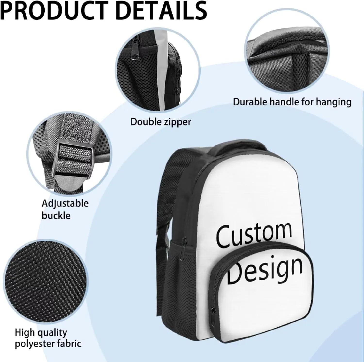 Custom Kids School Backpack Toddler Personalized Your Name Preschool Shoulder Bookbag Customized Kindergarten Elementary School Bag for Small Boys Girls
