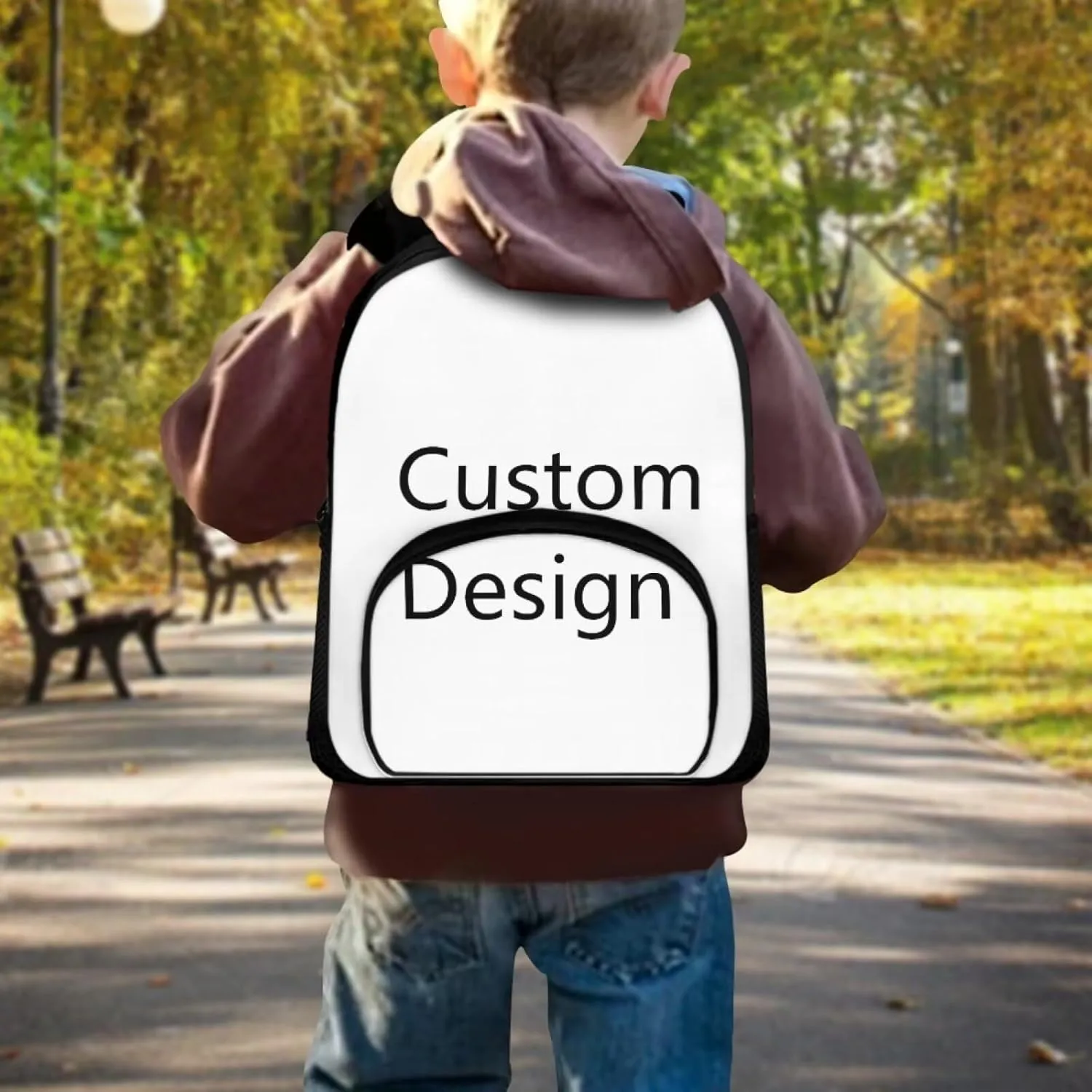 Custom Kids School Backpack Toddler Personalized Your Name Preschool Shoulder Bookbag Customized Kindergarten Elementary School Bag for Small Boys Girls