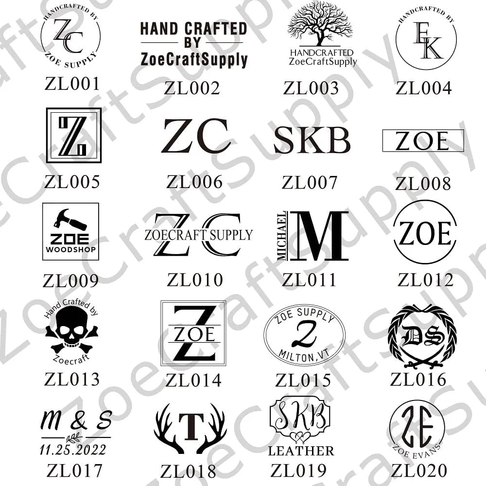 Custom Logo Interchangeable Leather Stamp, Makers Mark Stamps for Leather