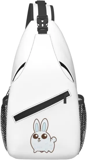 Cute Bunny Rabbit Crossbody Bags For Women Men Chest Backpack Gym Shoulder Bag Travel Outdoor Sports Casual Crossbody Bags