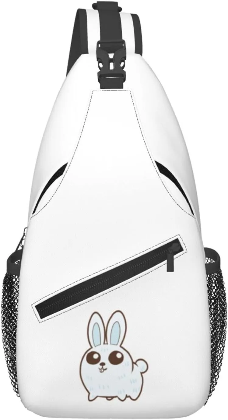 Cute Bunny Rabbit Crossbody Bags For Women Men Chest Backpack Gym Shoulder Bag Travel Outdoor Sports Casual Crossbody Bags