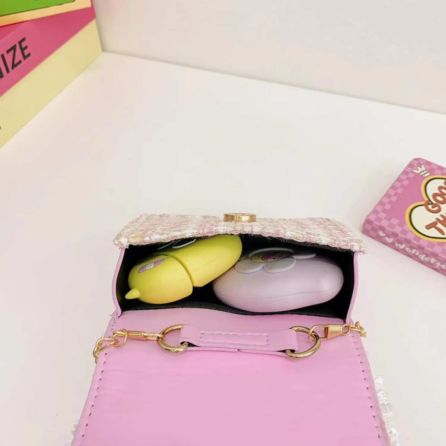 Cute Crossboby Purse with Bowknot Shoulder Bag for Little Girls, Girls Kids Fashion Handbags with Pearl Handle