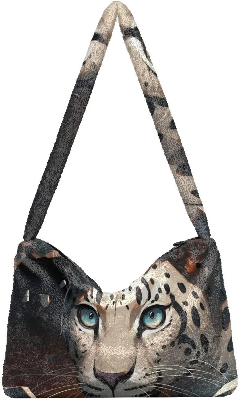 Cute Mouse Broken Wall Shoulder Bag, Plush Tote Bag Women, Womens Outdoor Bag