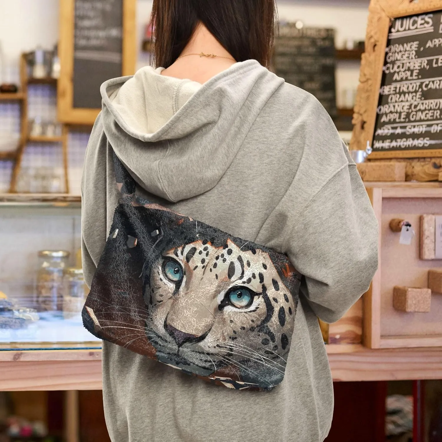 Cute Mouse Broken Wall Shoulder Bag, Plush Tote Bag Women, Womens Outdoor Bag