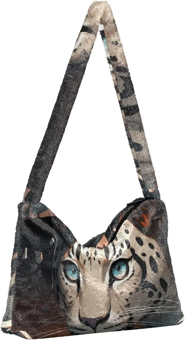 Cute Mouse Broken Wall Shoulder Bag, Plush Tote Bag Women, Womens Outdoor Bag