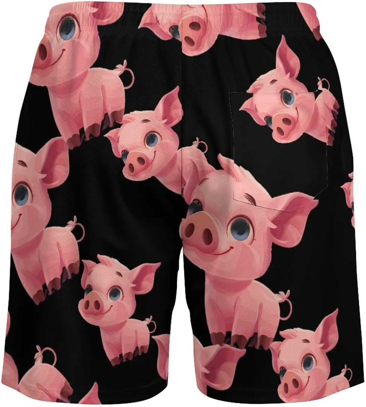Cute Pigs Men's Swim Trunks Quick Dry Board Shorts Swimwear Beach Shorts with Compression Liner