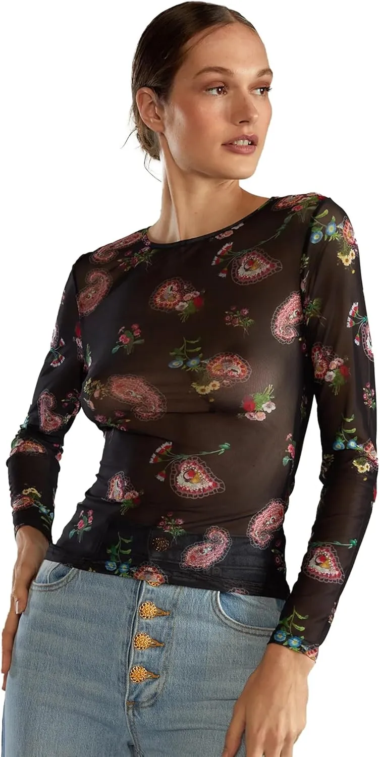 Cynthia Rowley Modern Mesh Top