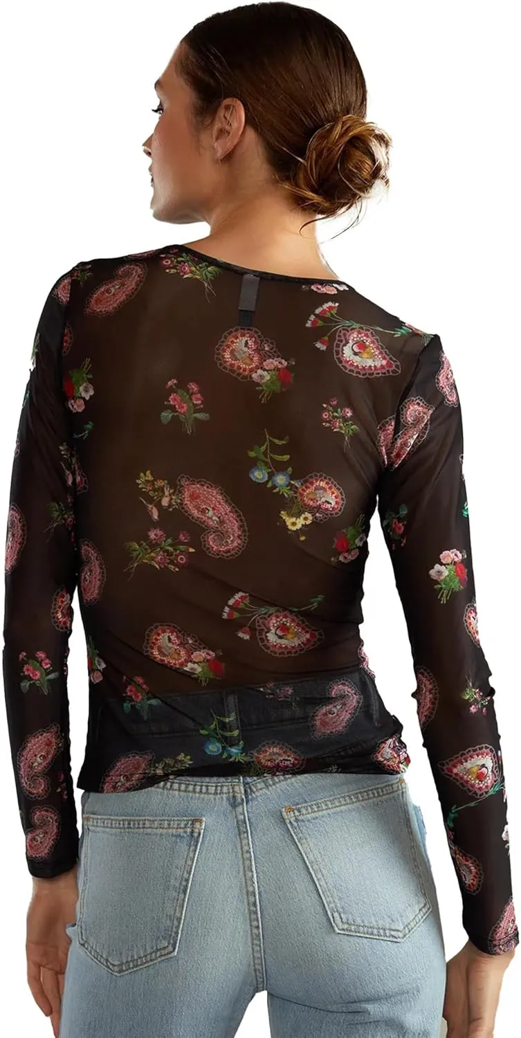 Cynthia Rowley Modern Mesh Top