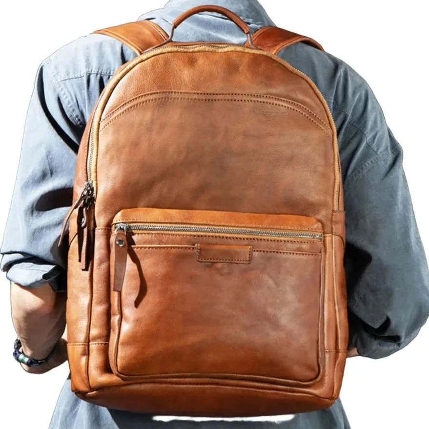 Daily Leather Laptop Backpack