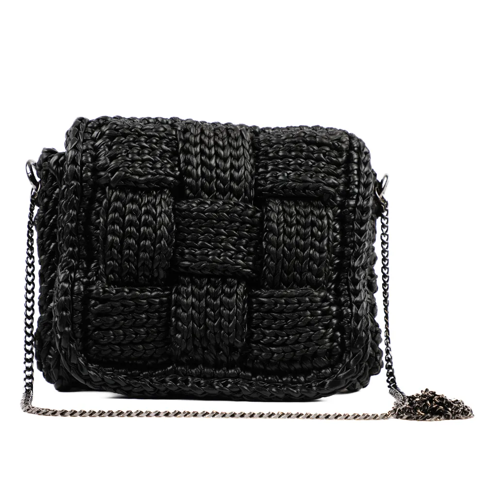 Danila Puzzle Metallic Crossbody - Black Matte