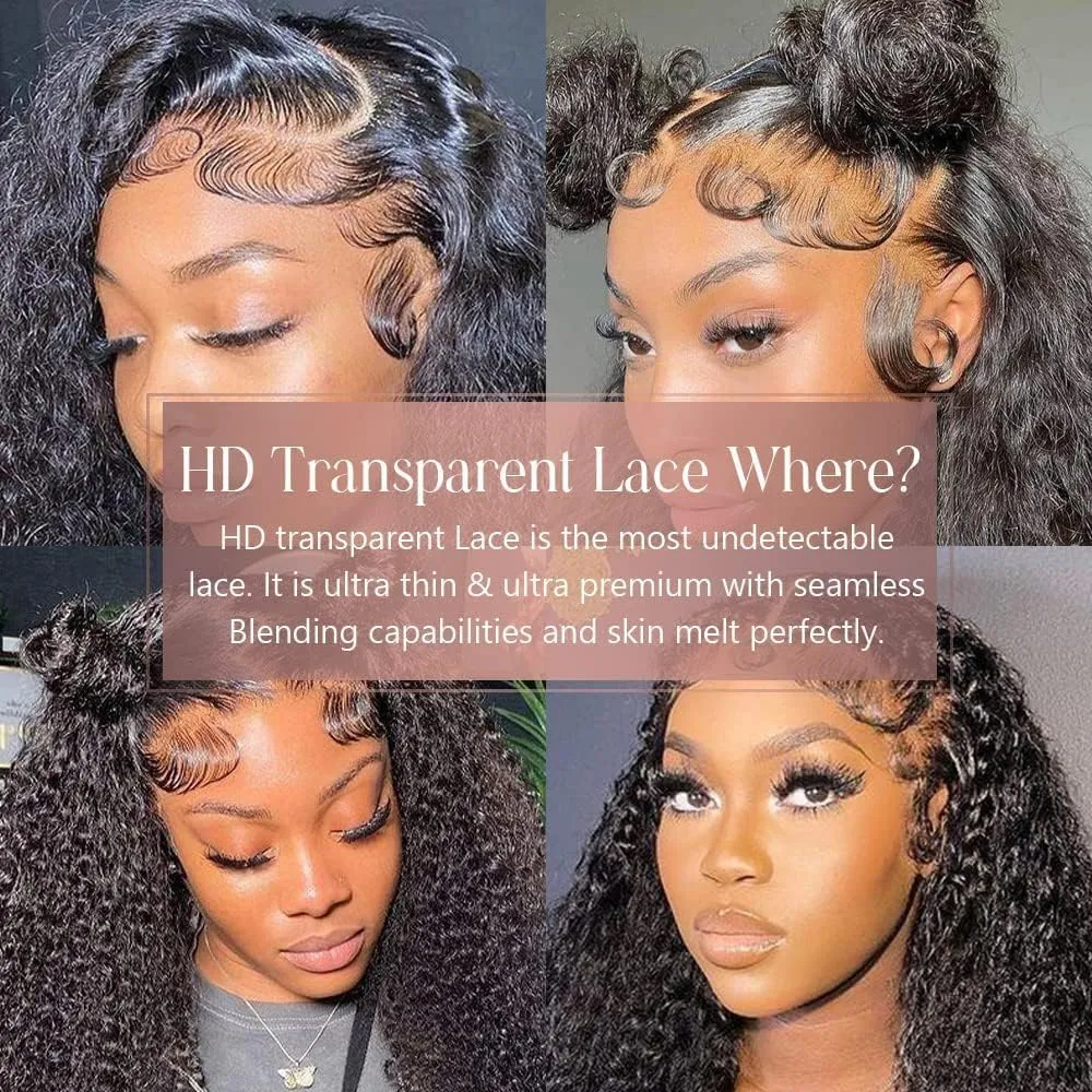 Deep Wave Human Hair Wig 250% Density 13x6 Mongolian Lace Front Deep Curly Lace Front Wigs Human Hair Pre Plucked Deep Wave Frontal wig For Black Women Full And Thick (18Inch, 13x6 Wig)