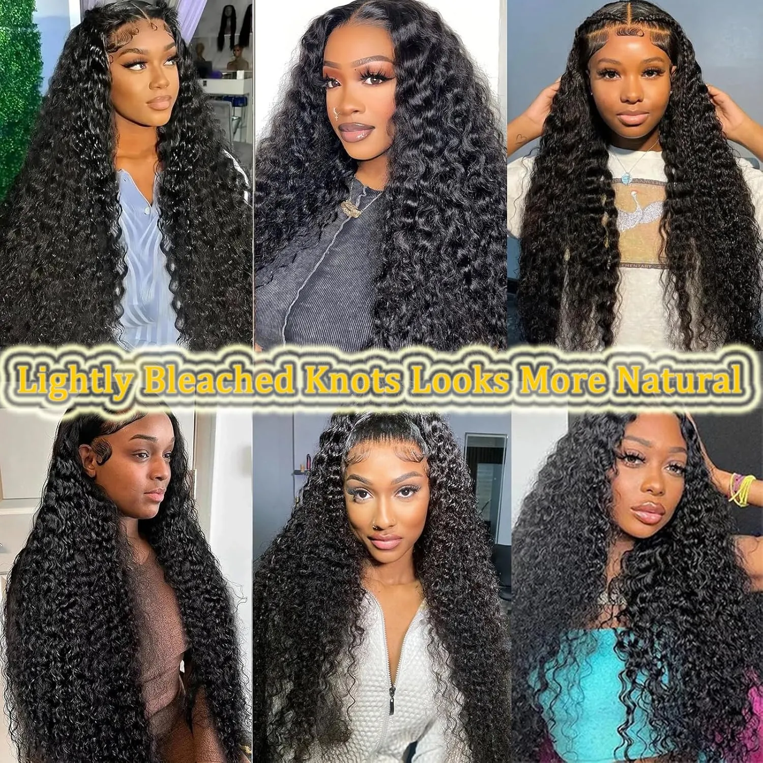 Deep Wave Lace Front Wigs Human Hair Glueless Wigs Pre Plucked with Baby Hair 180% Density 13x6 HD Transparent Lace Front Wigs for Women 28 Inch