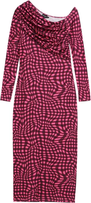 Desigual Women's Psychedelic Checkered Dress