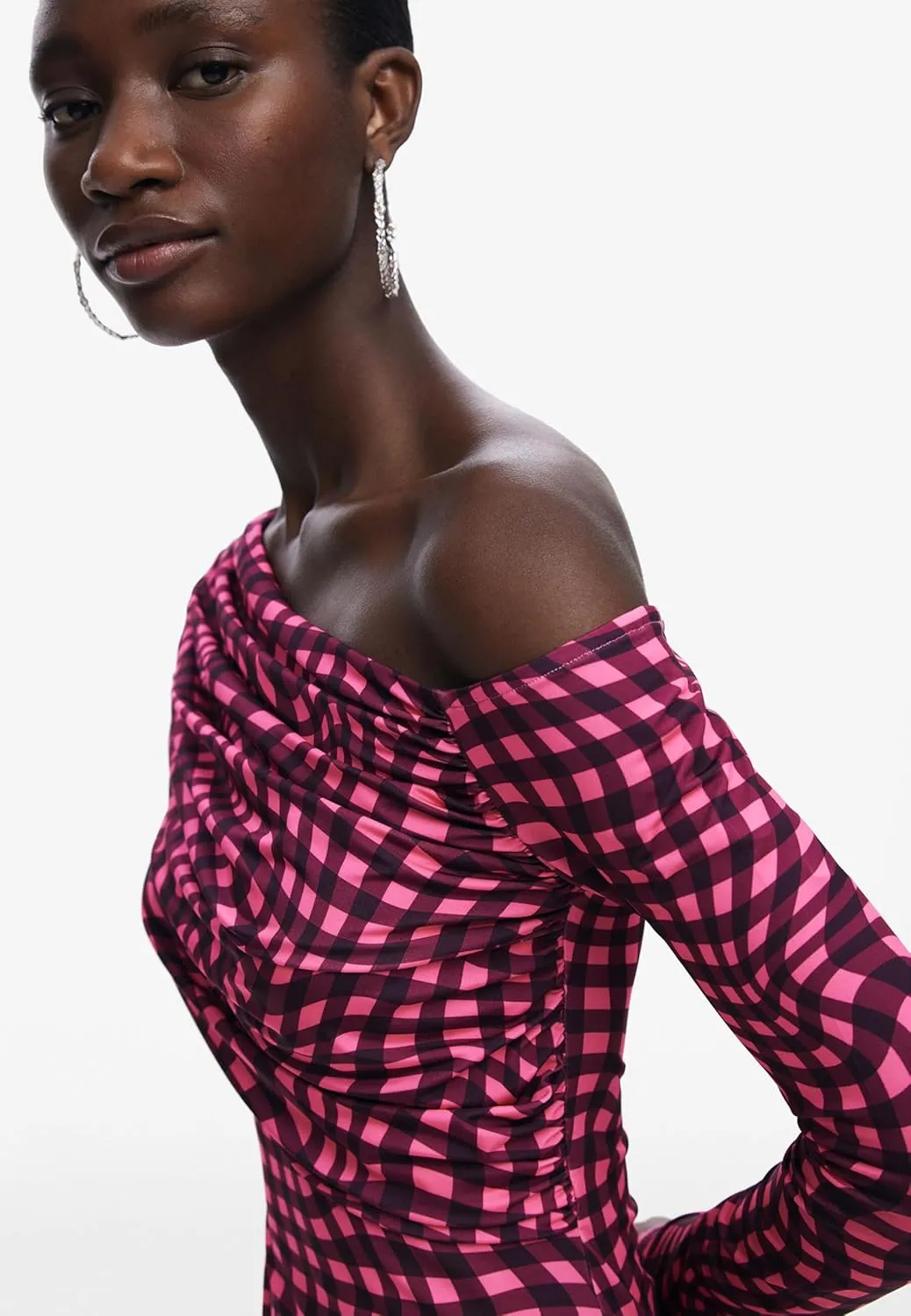 Desigual Women's Psychedelic Checkered Dress