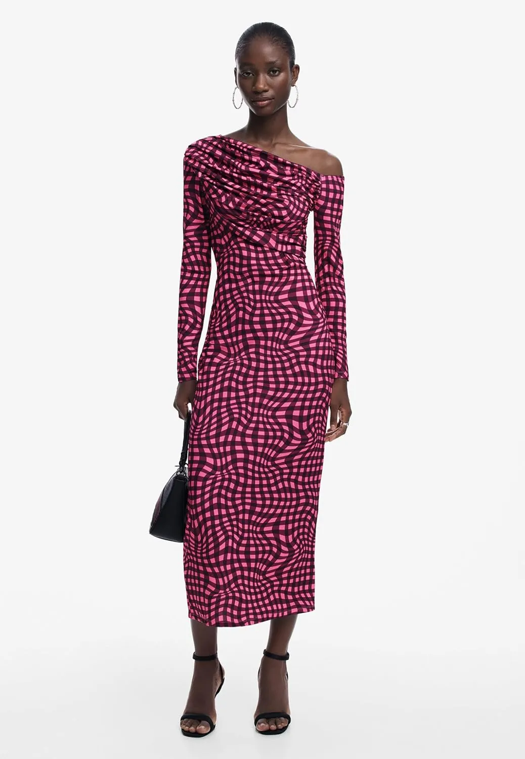 Desigual Women's Psychedelic Checkered Dress