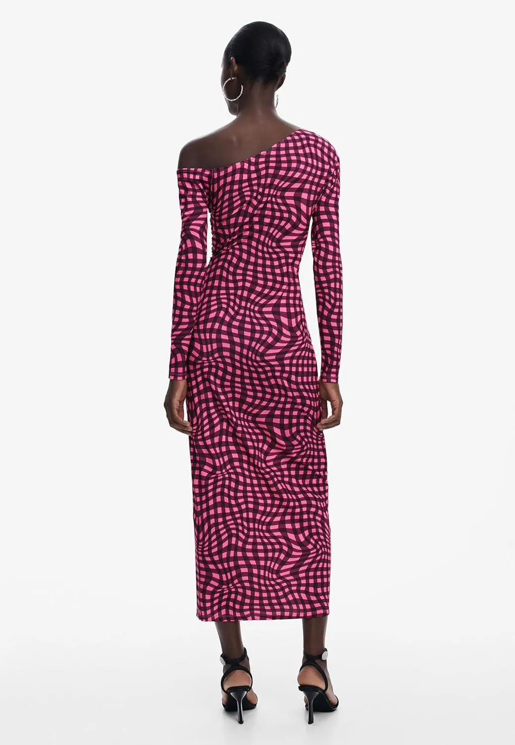 Desigual Women's Psychedelic Checkered Dress