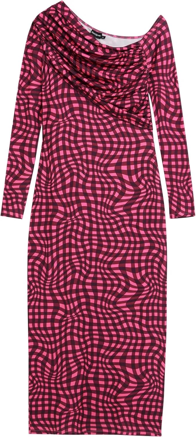 Desigual Women's Psychedelic Checkered Dress
