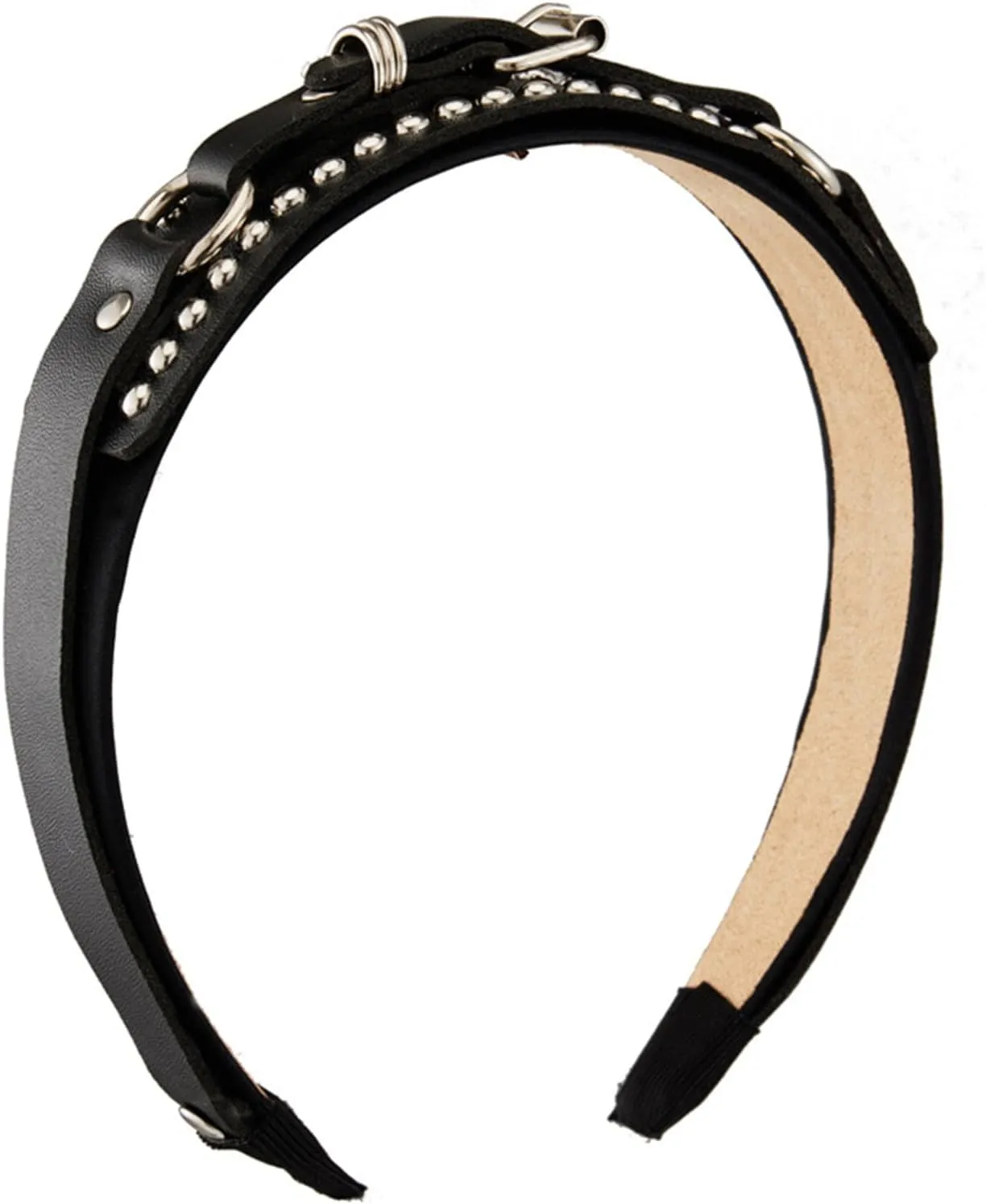 Devil Punk Rivet Headband PU Studs Hair Accessory For Adults Studded Rivet For Parties Nightclubs