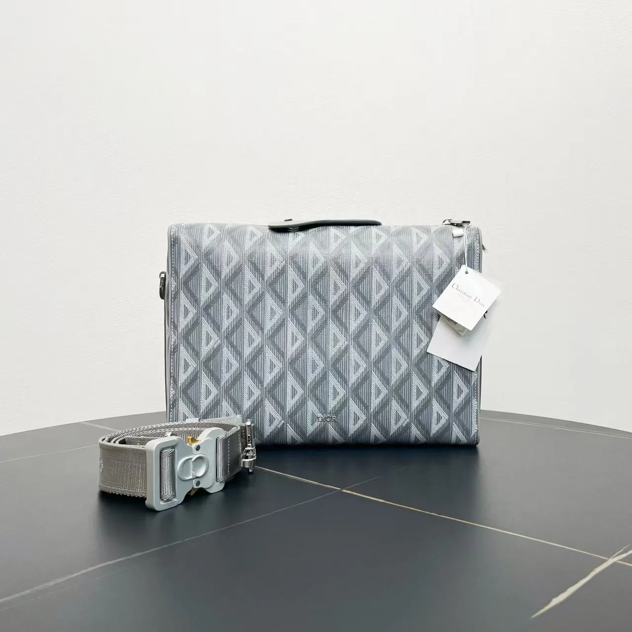 Dior Vintage Crossbody Bag in Gray Canvas