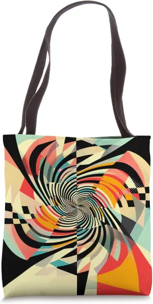 Dizzy Abstract Geometric Design Tote Bag