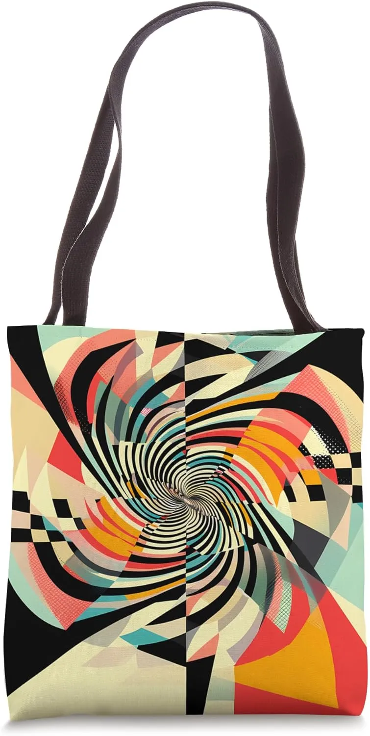 Dizzy Abstract Geometric Design Tote Bag