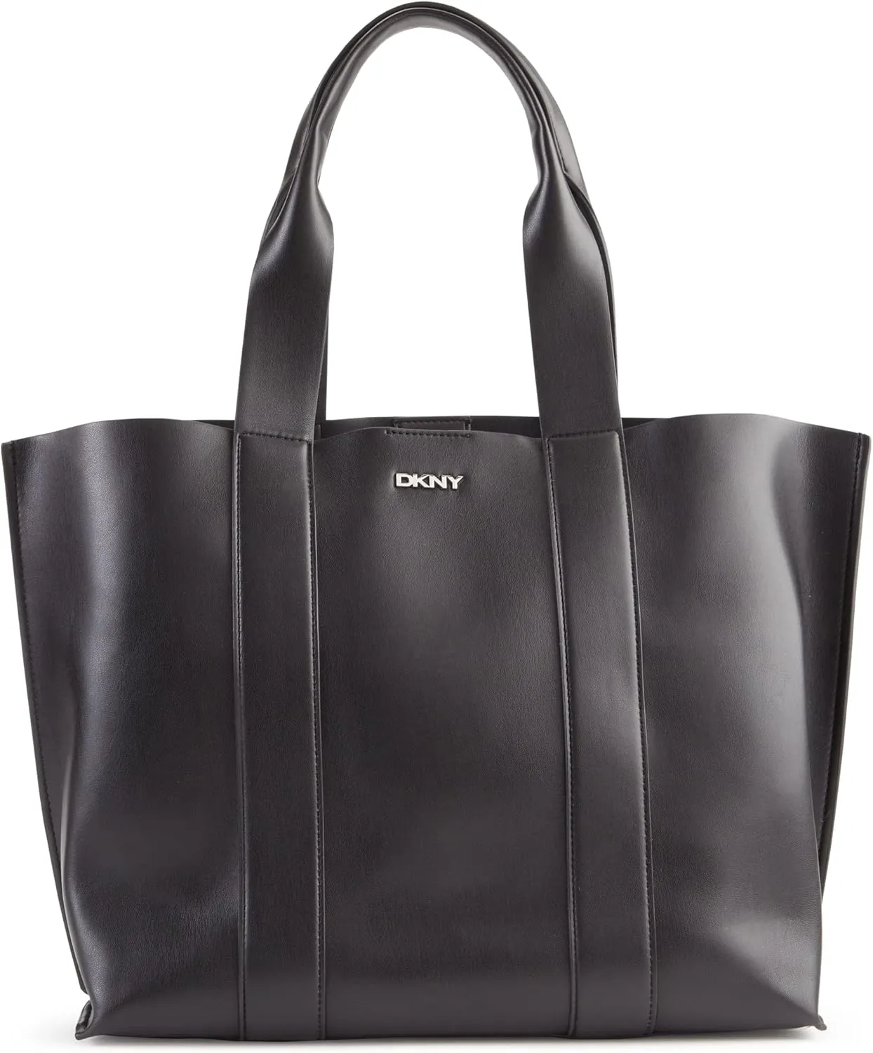 DKNY Dakota Large Tote Bag, Black/Silver