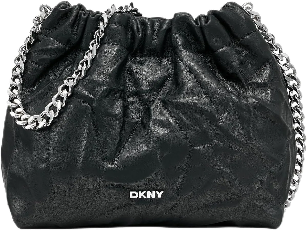 DKNY Lumi Mini Crossbody, Black/Silver