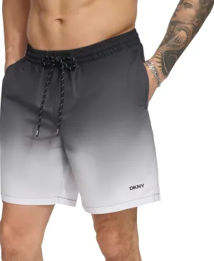 DKNY Men's Lightweight Quick Dry Volley UPF 40  Protection Swim Trunk