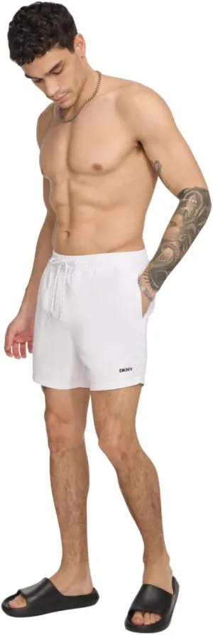 DKNY Men's Lightweight Quick Dry Volley UPF 40  Protection Swim Trunk