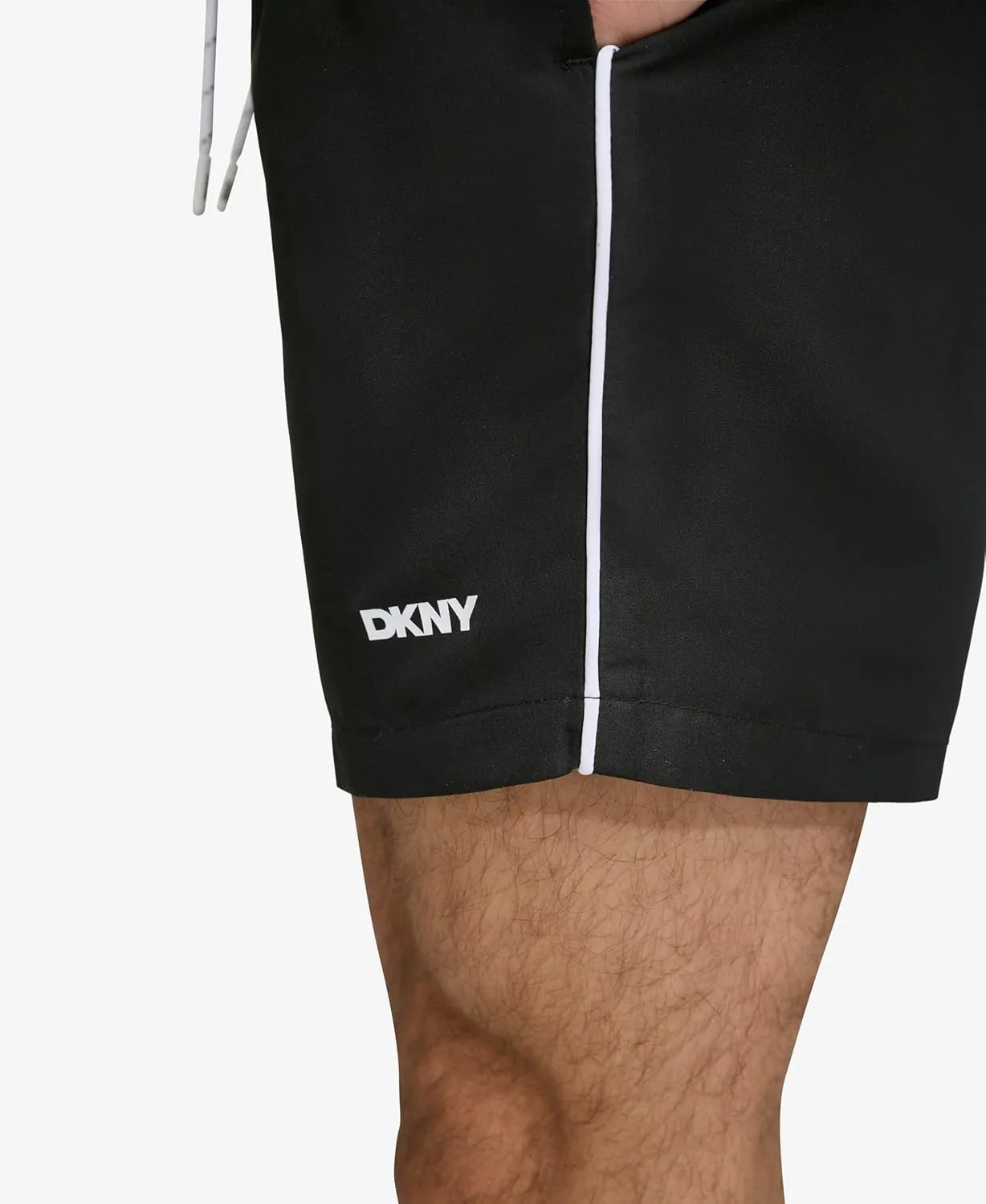 DKNY Men's Lightweight Quick Dry Volley UPF 40  Protection Swim Trunk