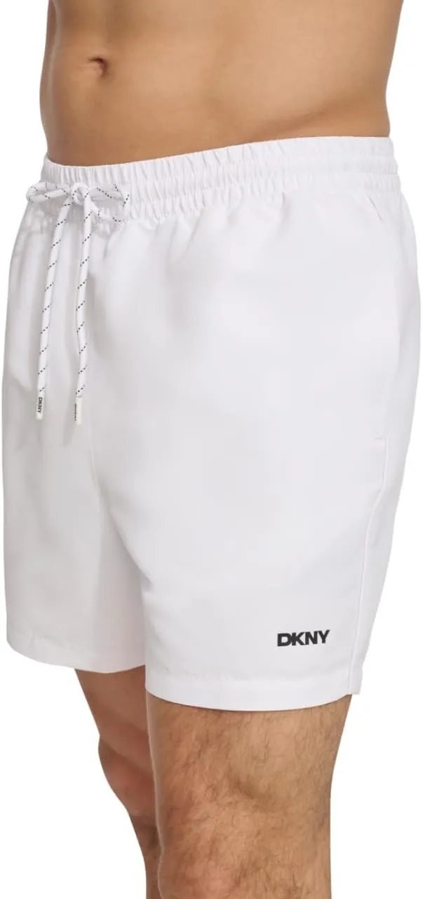 DKNY Men's Lightweight Quick Dry Volley UPF 40  Protection Swim Trunk