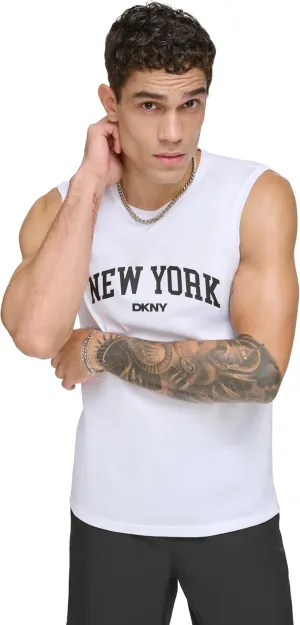 DKNY Men's Sleeveless Quick Dry 40  Protection UPF Active Top