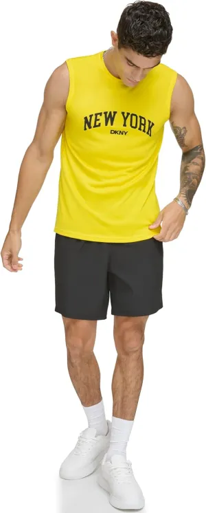 DKNY Men's Sleeveless Quick Dry 40  Protection UPF Active Top
