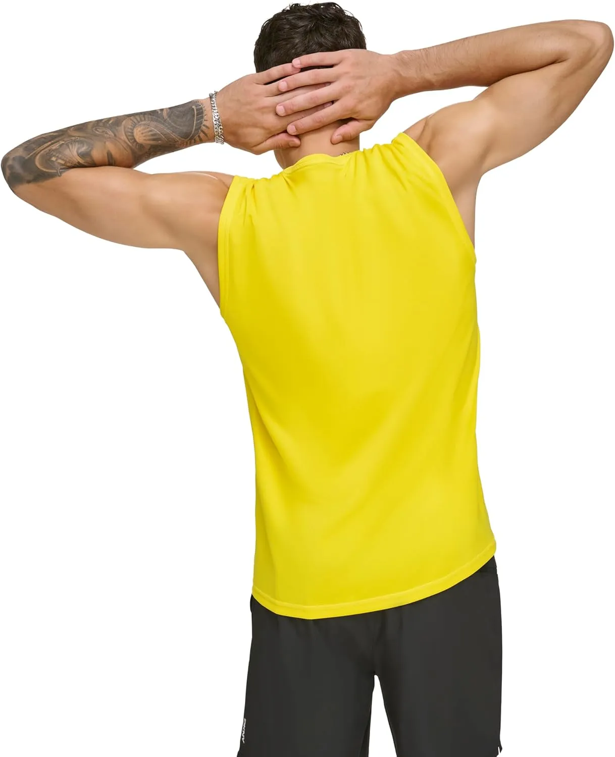 DKNY Men's Sleeveless Quick Dry 40  Protection UPF Active Top
