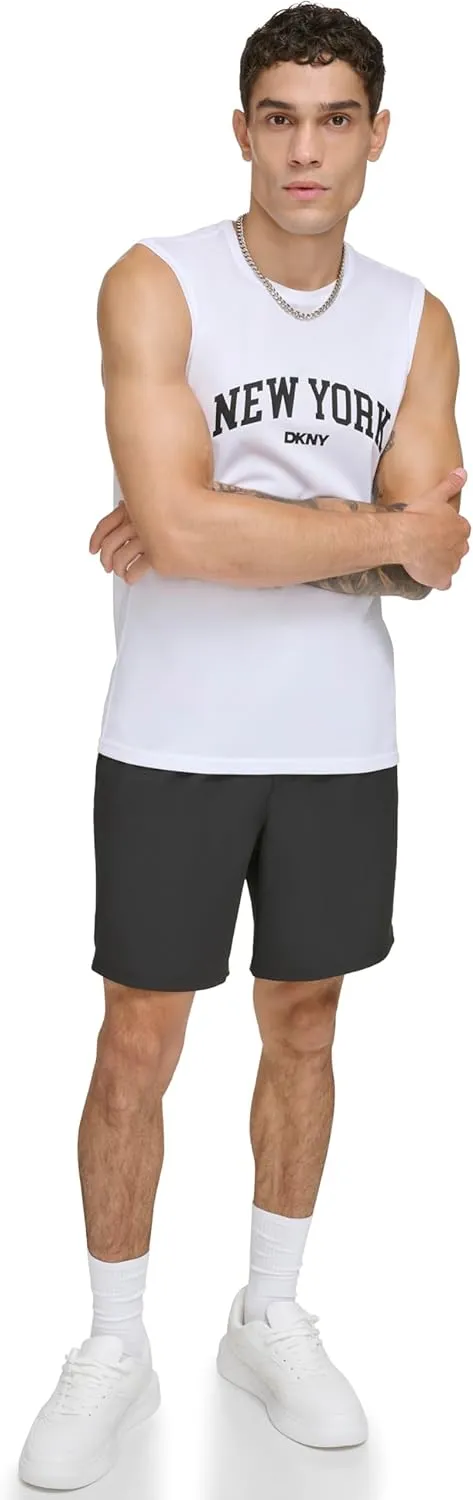 DKNY Men's Sleeveless Quick Dry 40  Protection UPF Active Top