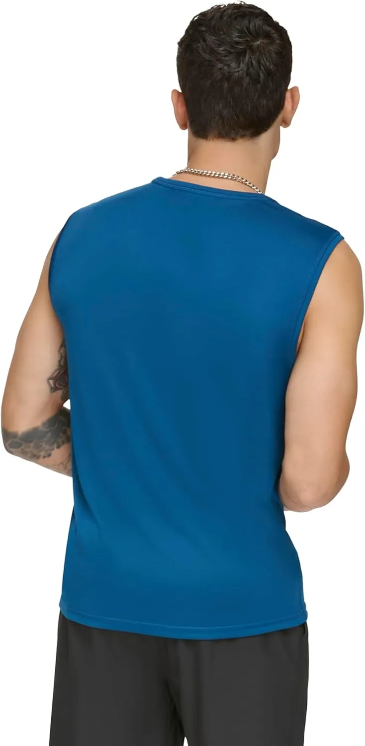 DKNY Men's Sleeveless Quick Dry 40  Protection UPF Active Top