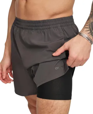 DKNY Men's Stretch Quick Dry Volley UPF 40  Protection Swim Trunk
