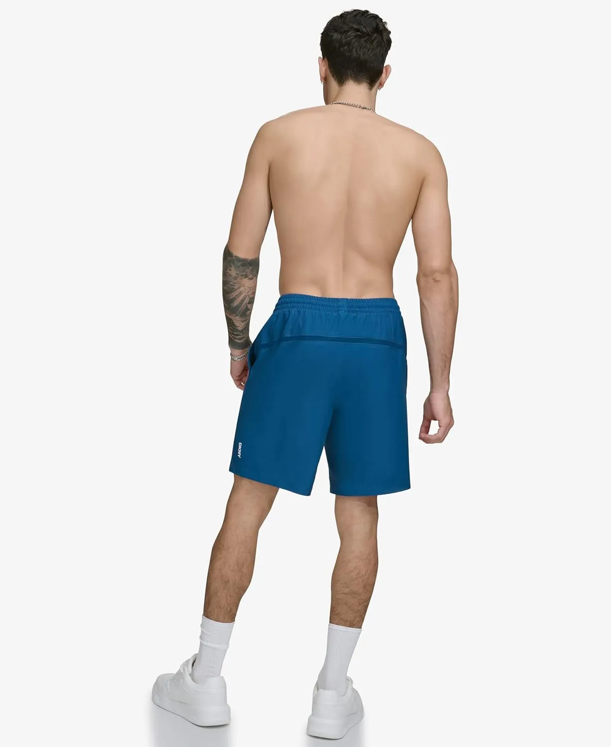 DKNY Men's Stretch Quick Dry Volley UPF 40  Protection Swim Trunk