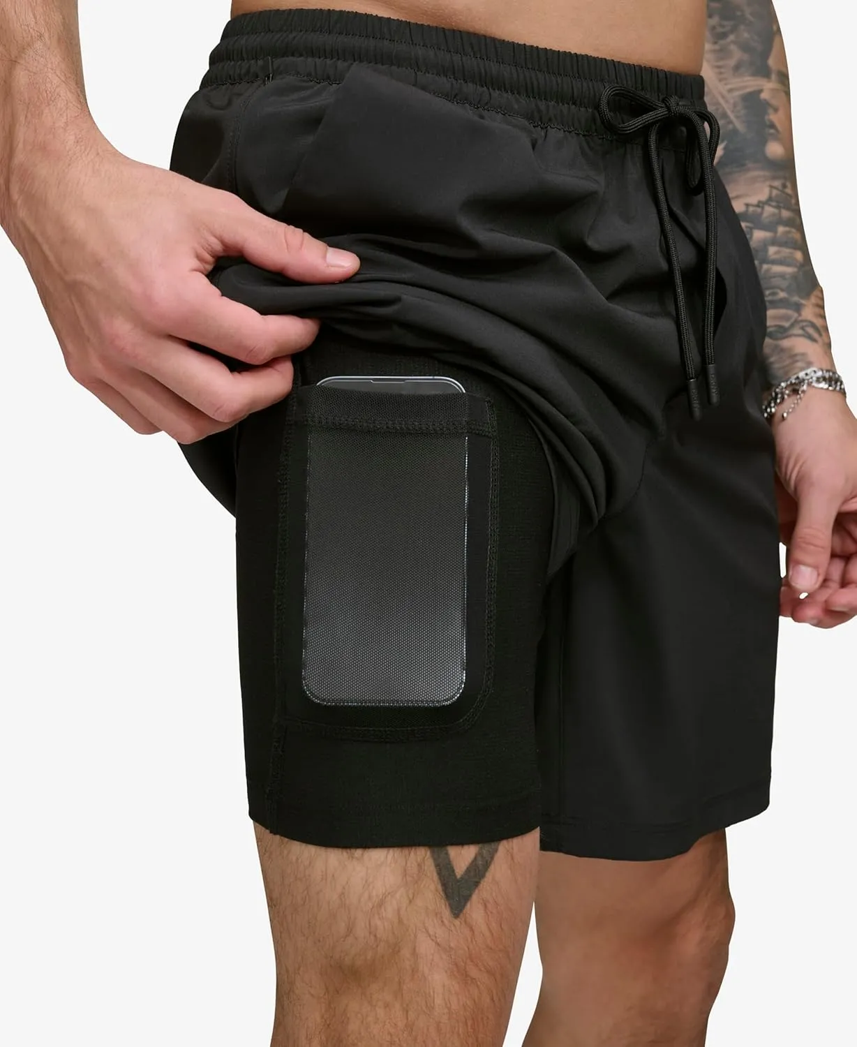 DKNY Men's Stretch Quick Dry Volley UPF 40  Protection Swim Trunk